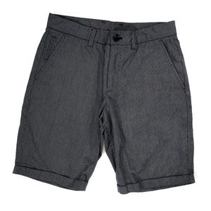Dark Striped Mens Flat Front Chinos Shorts